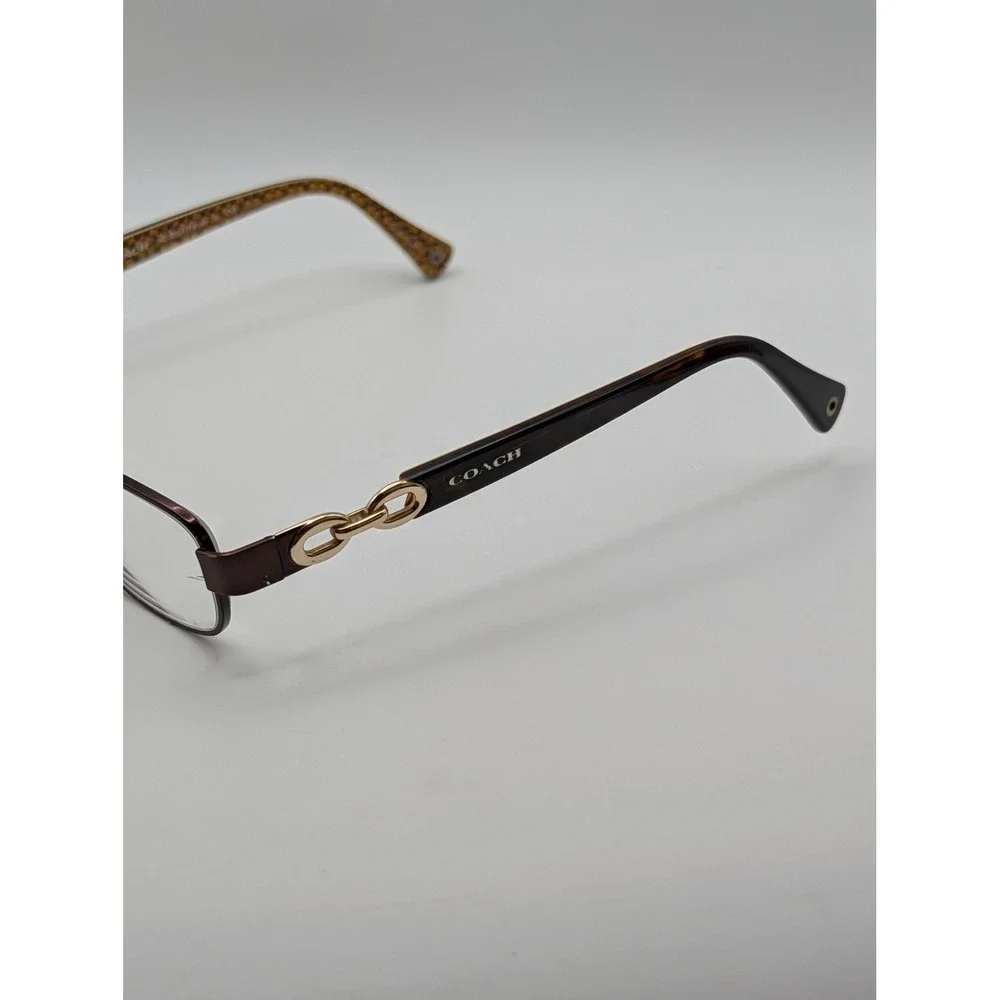 Coach HC5054 Faina 9187 Satin Brown Dark Tortoise Gold Eyeglass Frames 51-17 135